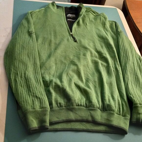 Mizuno Men's XXL Green 1/2 Zip Windlite Performance Wear Sweater - Picture 1 of 7